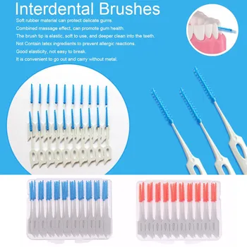 Interdentare, Ata dentara Perii de Dinți Îngrijire Orală Curat Curățare 40 buc/cutie Dentist Utilizare