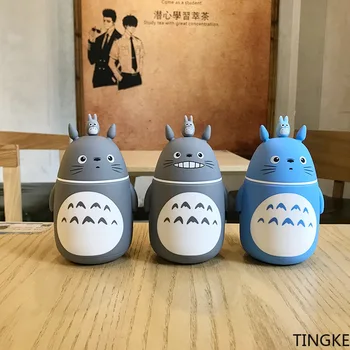 300ml de Desene animate Vecinul Meu Totoro Geam Dublu Copiilor Cana de Apa Outdoor Portabil Camping Cana de Apa pentru Copii Cadouri