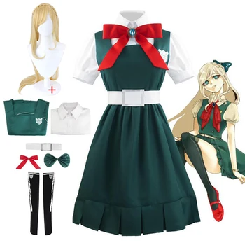 Anime Danganronpa 2 Disperare Sonia Nevermind Cosplay Dress Femeie Petrecere Costum de Halloween JK Uniformă de Școală Și Peruca