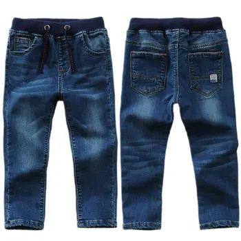 Copiii Blugi Pantaloni de Primavara/Toamna pentru Copii Casual Elastic Pantaloni din Denim de Bumbac Pentru Baieti 90-160 CM Purta Dwq927