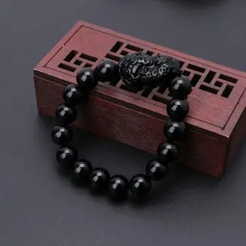 Cu Feng Shui Obsidian Avere Piatră Pi Xiu Bratara Atrage Bogăție și Noroc
