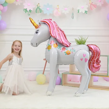 116cm 3D Unicorn Baloane Nunta petrecere layout baloane decorative Copil de Dus Fata la Petrecerea de Ziua jucărie Decoratiuni