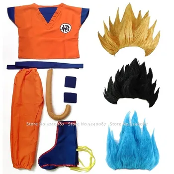 Anime Cosplay Costum de Dragon Vesta Topuri Pantaloni Centura Wrister Peruci Soare Petrecere Costum Wukong Adulți Copii Copii Haine de Zi