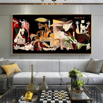 Guernica De Picasso Panza, Picturi Celebre Reproduceri, Postere si Printuri Cuadros de Arta de Perete de Imagine pentru Camera de zi Decor Acasă