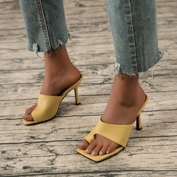 Femei Papuci Catâri Pantofi de Vara Stilet pompe de Sandale de Lux pentru anul 2021 Moda Flip-Flop Sandale Bobina Tocuri