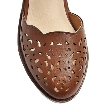 Chainingyee de agrement stil rotund toe sandale de vara hollow-out catarama gri maro negru caise toc înalt pantofi pentru femei