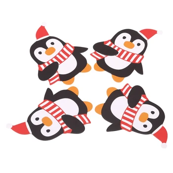 50Pcs/set Drăguț Cadou Pachet Decor Cărți Pinguin Minunat Și Moș Crăciun Bomboane Si Acadele Decor Cărți de Hârtie