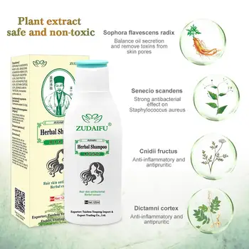 120ML Zudaifu Psoriazis Eczeme pe bază de Plante Ginseng Tratament de Par Sampon Acarianul de Creștere și de Îndepărtare,Grija de Reparații,Săpun