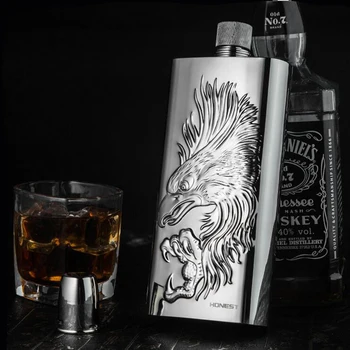 Carafă Model De Vultur Whisky Vin Oală Portabil Balon 17 Oz Oțel Inoxidabil Hip Balon De Băuturi Alcool Capac De Călătorie Tur Drinkware