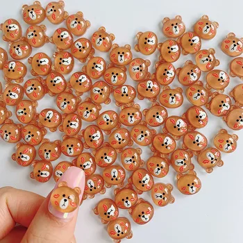10/50pcs urs iepure smiley unghii accesorii noi de desene animate drăguț Japoneză rășină decorarea unghiilor nail burghiu