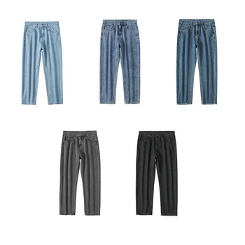 Hip Hop Streetwear Blugi Moda coreeană Drept Denim Pantaloni Oversize blugi Barbati Vintage Liber Casual Adolescent jean homme