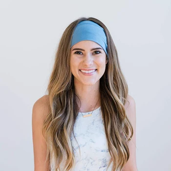 Unisex Elastic Hairband Culoare Solidă Sport Yoga Bentita versatil Femei Întindere în aer liber de Fitness Benzi de Cap Moda Parul Vara