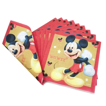 Pentru 6 Copii Red Mickey Mouse Consumabile Partid Decoratiuni Petrecere De Ziua Favoruri Șervețele De Masă Baloane Caketopper