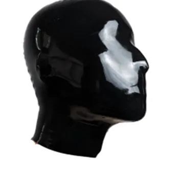 Latex capota masca microperforate Respirație - Buna Totală de Cauciuc Cabina Fetish Supus cosplay petrecere hote cu fermoar