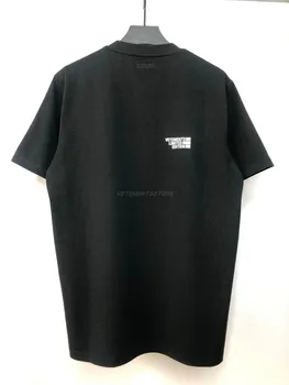 Fata Spate Vetements Ediție Limitată Logo T-shirt pentru Bărbați Femei 1:1 Negru Scrisori de Imprimare Vetements Tee în Interiorul Tag-Eticheta VTM