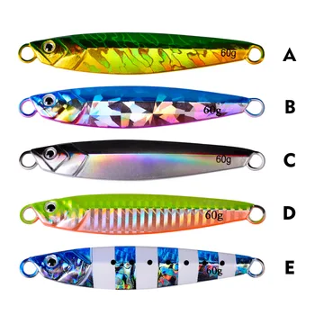 Multi-Specificații Nou Luminos Lovitură Lungă De Metal Atrage Bionic Fals Momeli De Pescuit Scufundat Placă De Fier Accesorii De Pescuit
