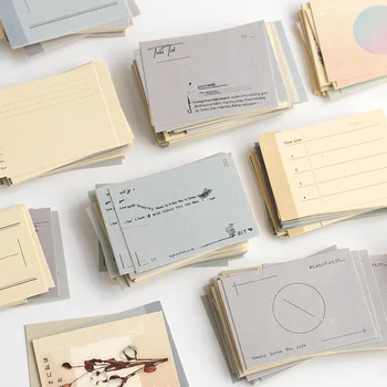 Yoofun 80buc/pachet Memo Carduri Material Hartie Scrapbooking Carte Face pentru Jurnalizare Proiect Retro Fundal de Hârtie de Birou Școală