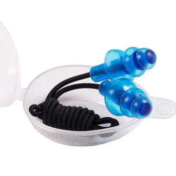 1 Perechi Moale Anti-Zgomot Ureche Plug rezistent la apa de Înot de Inot Silicon Dopuri de urechi Pentru Copii Adulți Înotători Scufundări Cu Coarda reusabl