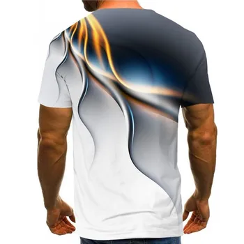 2021 Noua Moda de Vara Tricou Barbati 3D Imprimate T-Shirt Personalitate Fulger Tricou Maneca Scurta Tricou Casual