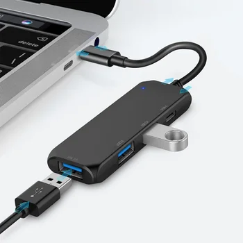 USB de Tip C Hub Portabil de Tip C USB 2.0 Hub Splitter de Andocare, Cablu Adaptor Pentru MacBook PC Laptop USB Hub usb разветвитель