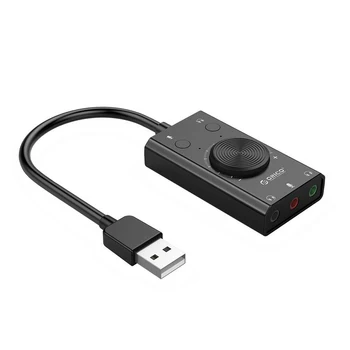 Calculator Virtual 3D Canal de Microfon Laptop Cască Stereo Audio USB placa de Sunet Externa Adaptor Negru Vorbitor Profesionist PC
