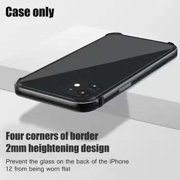 Cadru de aluminiu de Metal Bumper Slim Caz Acoperire Greu Pentru iPhone 12 Pro Max 12 mini Caz de Telefon Mobil Telefon Ramă de Protecție