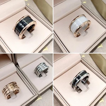 Fierbinte de Vânzare Clasice Lente Inel de Twee-Ton Multicolor Moda Email Ring pentru Bărbați și Femei, Cupluri Propunere Inel de Luxe Sieraden