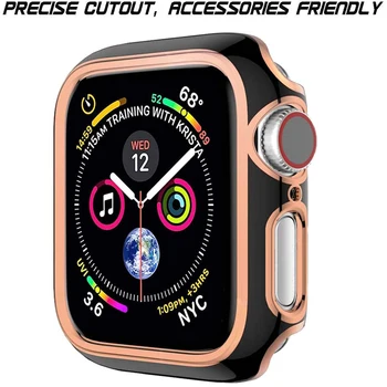 Coajă de protecție Cadru pentru Apple Watch Serie 6/5/4SE 44mm PC Greu Capacul Barei de protecție pentru iWatch 3 2 42mm 40mm 38mm Cazul Accesorii