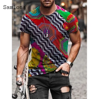 Samlona 2021 Vara Noua Moda de Imprimare 3D Top Streetwear Plus Dimensiune 5xl Bărbați T-shirt Masculinas Casual, Pulovere de sex Masculin Teuri de Îmbrăcăminte