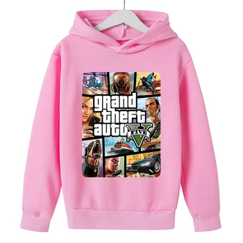 Haine pentru adolescenti imbracaminte pentru Copii GTA 5 de bumbac hoodies Maneca Lunga Stil de Stradă jacheta Unisex baieti tricou Fete Pulover
