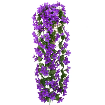 Violet Artificiale Coș de Flori Decor Petrecere de Simulare Nunta Ziua Îndrăgostiților pe Perete Coș de Flori de Orhidee Coș