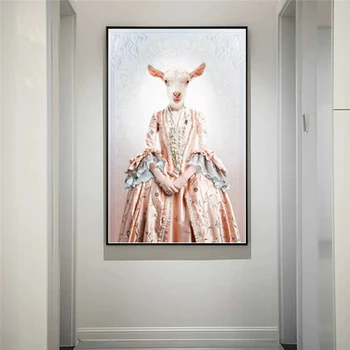 Elegant Capra Portret Animal de Arta Tablouri Canvas Wall Art Postere, Printuri Poze de Perete pentru Camera de zi de Perete Acasă Cuadros Decor