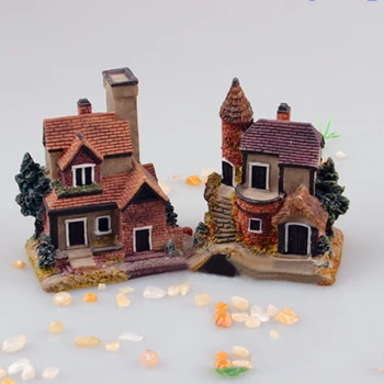 Rășină Mini Zână Grădină În Miniatură Casa De Paie Peisaj Micro Decora Ornament