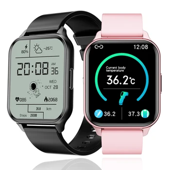 2021 Nou Ceas Inteligent Bărbați Femei Smartwatch 1.7 Inch Temperatura Corpului Heart Rate Monitor De Presiune Sanguina Q26 Digitale Ceasuri De Mana