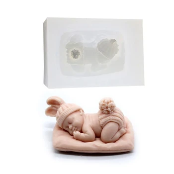 3D Copil de Dormit Silicon Ciocolata Bomboane Fondante Mucegai Săpun Manual Lumânare Mucegai R2JC
