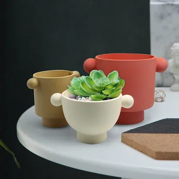 Nordic Uri Creative Vaza Ceramica Ghiveci Acasă Living Office Desktop Aranjament De Flori Recipient Uscat Vaza De Flori Decor