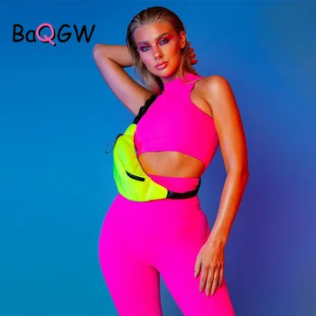 BaQGW 2 Bucata Antrenament Haine pentru Femei Yoga Seturi de Sport cu Fermoar Topuri de Cultură Sutien Sport Push-Up Colanti Sport Femei Treninguri