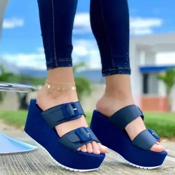 Papuci De Femei Pantofi Fund Gros Platforma Pantofi De Vara Pe Plajă Feminin Slide-Uri Casual În Aer Liber Lady Sandale 2021 Noi Doamnelor Papuci