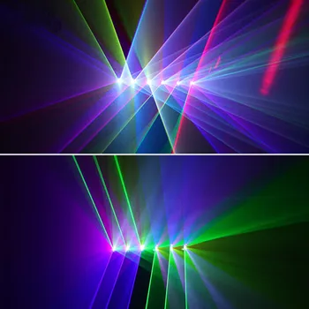 Lumina Disco șase capul laser proiector lumina RGBY DMX laser stage lighting efectul este bun pentru petrecerea de Crăciun club de noapte laser show