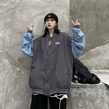 Primăvara Varsity Sacou Negru Haina Bombardier Femei 2020 Uniforma De Baseball Haine Hippie Feminin Streetwear Harajuku Plus Dimensiune Japoneză