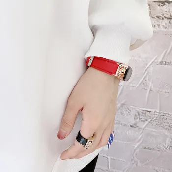 Bratara din piele pentru Xiaomi Mi Band 3 4 5 6 Elegant Curea watchband încheietura curea pentru Miband 3 4 bratara Mi5, Mi6 Curea de Colorat