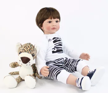 60cm Dimensiuni Mari Silicon Vinil Renăscut Baby Boy Păpușă Jucărie Pentru Fete Realiste 24 inch Copilul în Viață Bebe Cadou de Ziua Copilului