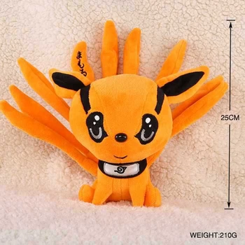 1 buc 25cm Drăguț Anime Japonia Kyuubi Kurama Papusa de Plus Umplute Moale Nouă povești Fox Animale de Jucărie Cadouri Creative pentru copii Copii
