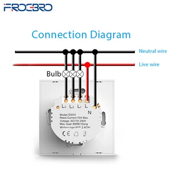 FROGBRO 10A Tuya UE Zigbee Acasă Inteligent de Lumină de Control Comutator Touch Switch-uri Controler de la Distanță de Control Vocal Wireless Alexa Google