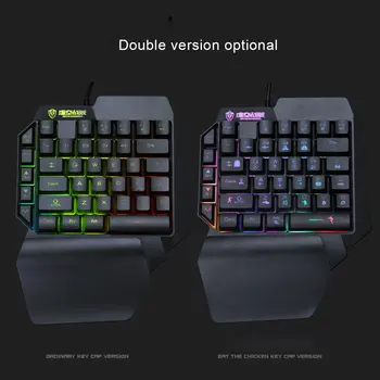 Cu o singură mână 35-Cheie Tastatură Mecanică de Gaming RGB Iluminat Portabil Mini Tastatură de Gaming Controller de Joc pentru PC PS4 Xbox Gamer