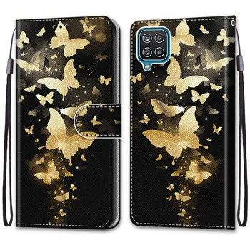 Piele Caz Magnetic Pentru Samsung Galaxy A12 Coque Telefon Acoperă Pentru O 12 A125 SM-A125F 6.5 inch Flip Wallet Pictat Funda Etui