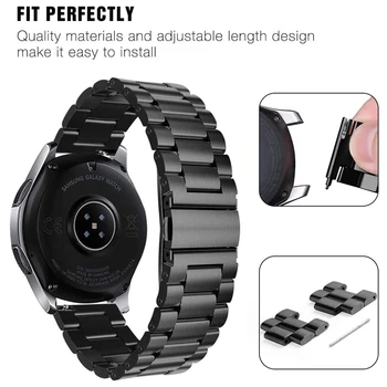 Galaxy Watch 46mm Banda pentru 2020 Huawei Watch GT 2E Curea 20mm 22mm Solid de Metal Brățară pentru Samsung Active 2 40mm 44mm Curele