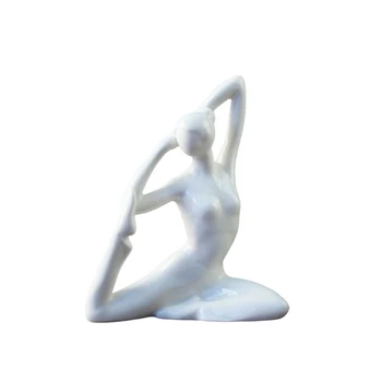 18 Stiluri De Ceramică Albă Yoga Figurine Yoga Miniaturi Abstract Yog Stattues Yoj Figurine Yoga Fată Acasă Masa De Artă Meserii