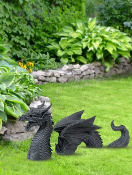 Dragon Decoratiuni De Gradina Rășină Dragon Statuie Decoratiuni Rășină Dragon Jardin Garten Decor De Paște Decor Gradina Accesorii Pentru Casa