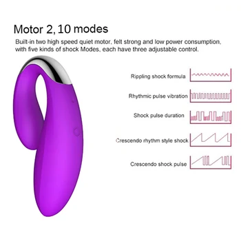 Jucarii Sexuale Vaginale Dildo Vibrator Dual Motor U Shape Vibrator Cu 10 Viteze Vibratoare Clitoris Stimulator Pentru Cupluri Jocuri Pentru Adulți
